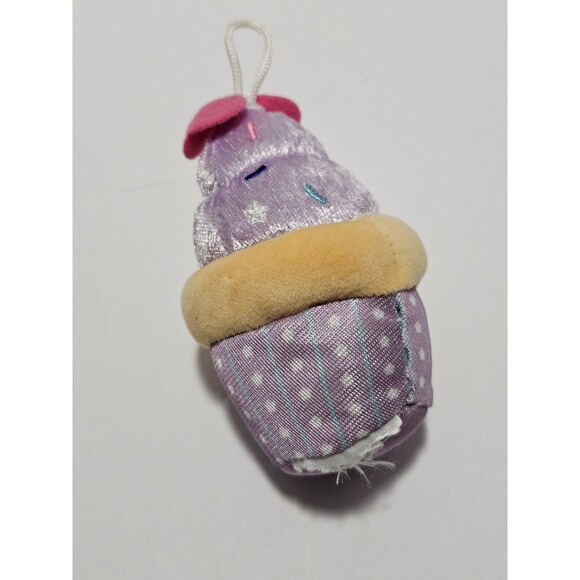 Disney Micro Food Plush 4" Daisy Duck Purple Sprinkled Cupcake Small Stuff Toy - Picture 5 of 5